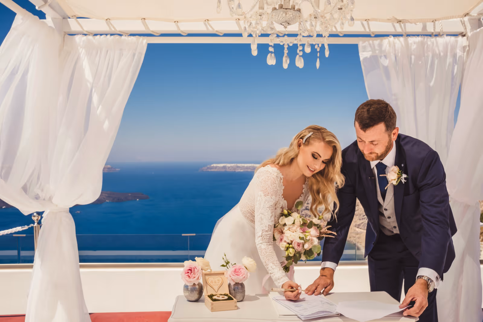 Ślub w Grecji - Santorini. Taras nr. 1. Zdjęcie nr. 15