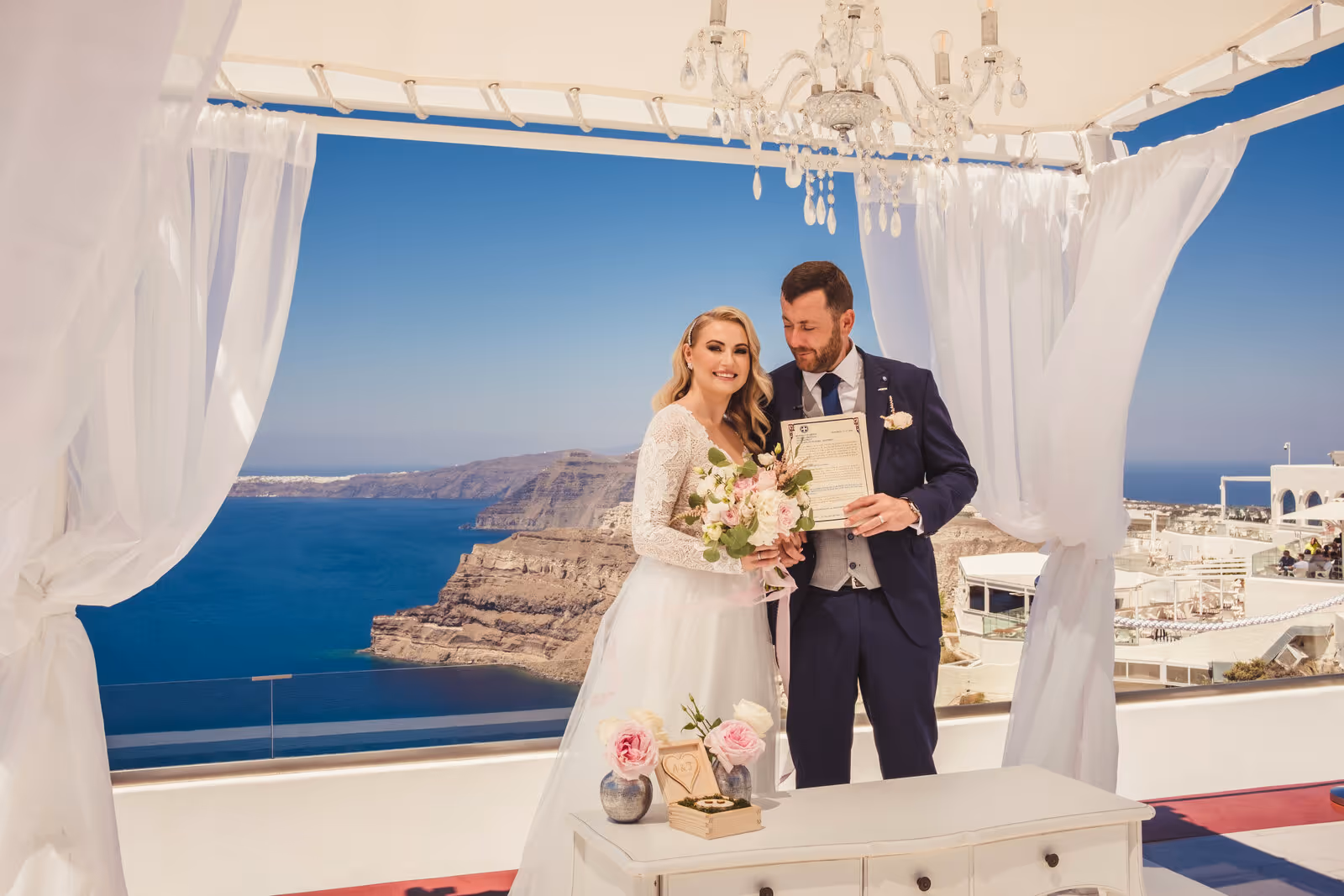 Ślub w Grecji - Santorini. Taras nr. 1. Zdjęcie nr. 17