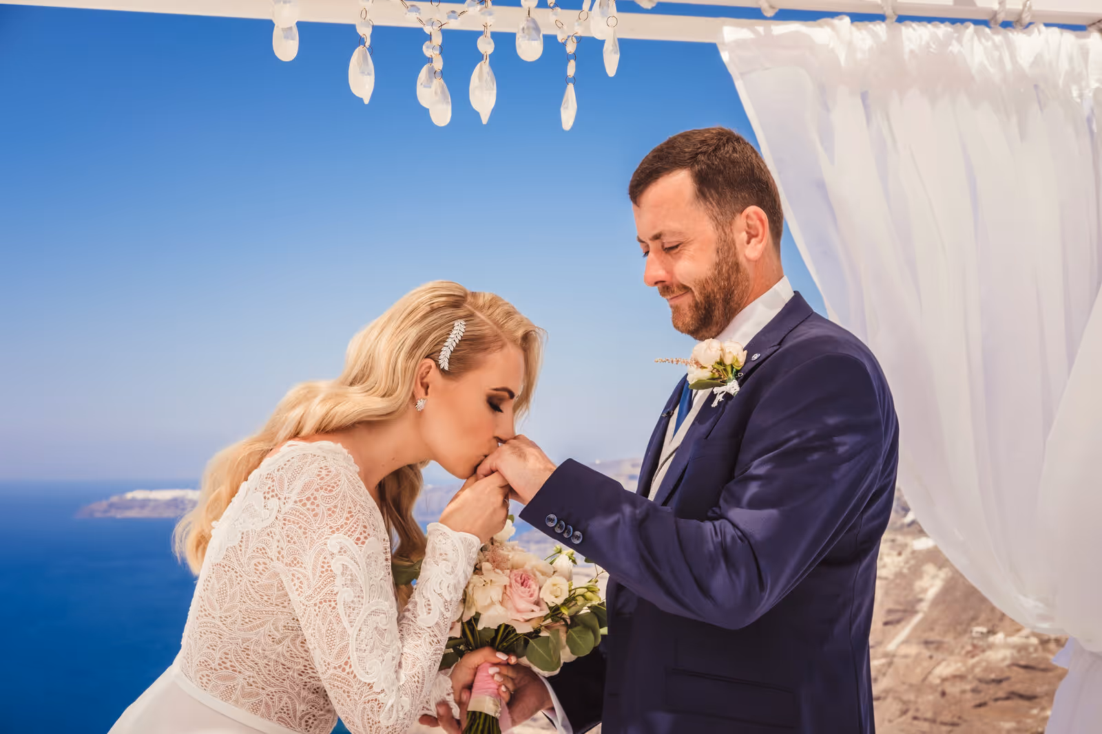 Ślub w Grecji - Santorini. Taras nr. 1. Zdjęcie nr. 9