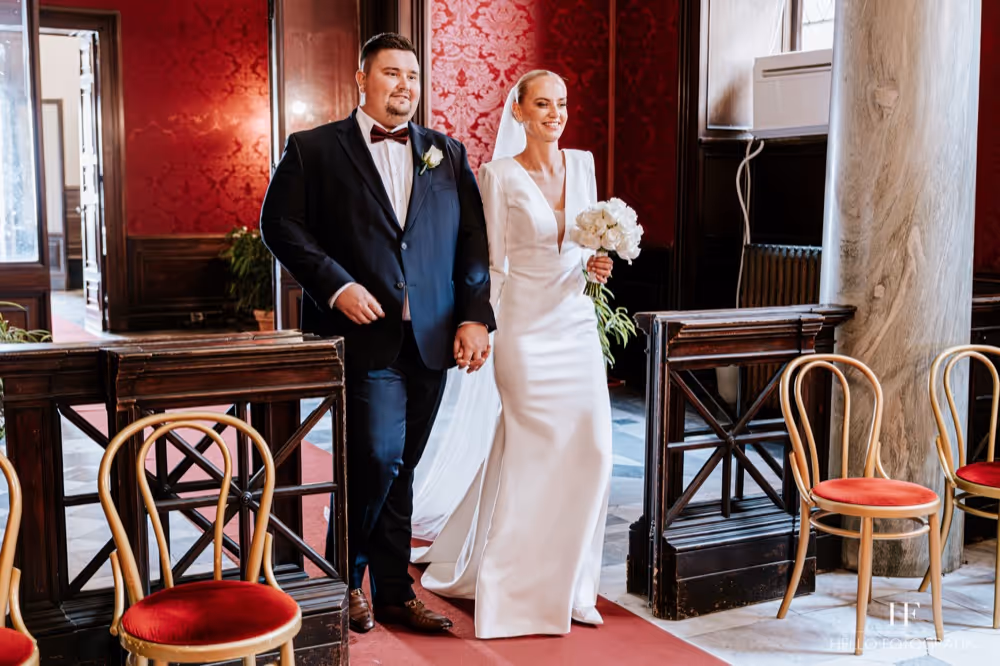 Ślub w Rzymie. Czerwona sala na Kapitolu. Zdjęcie 1