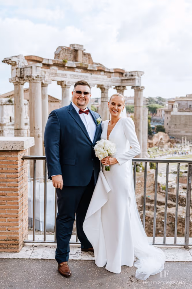 Ślub w Rzymie. Czerwona sala na Kapitolu. Zdjęcie 12