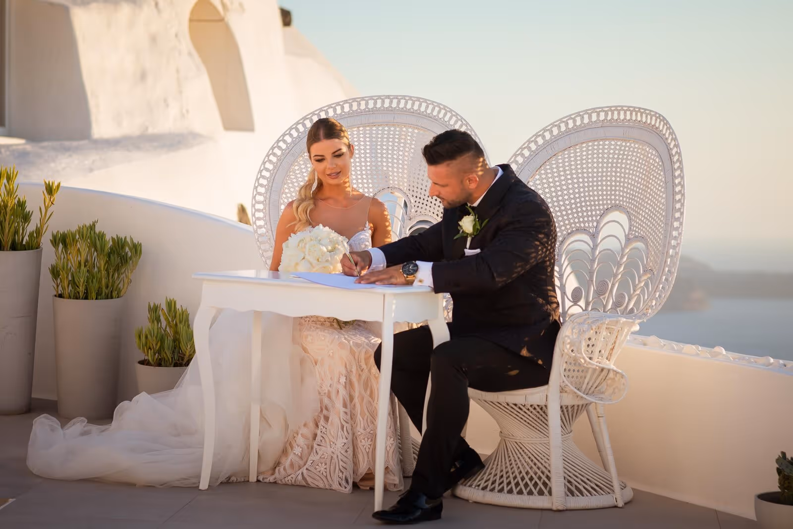 Ślub w Grecji - Santorini. Taras nr. 2. Zdjęcie nr. 9