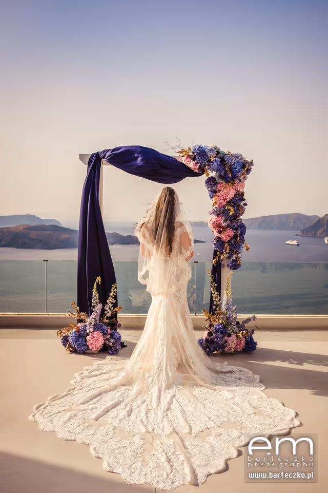 Ślub w Grecji - Santorini. Taras nr. 8 Zdjęcie nr. 11
