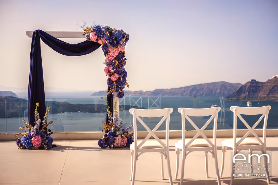 Ślub w Grecji - Santorini. Taras nr. 8 Zdjęcie nr. 2