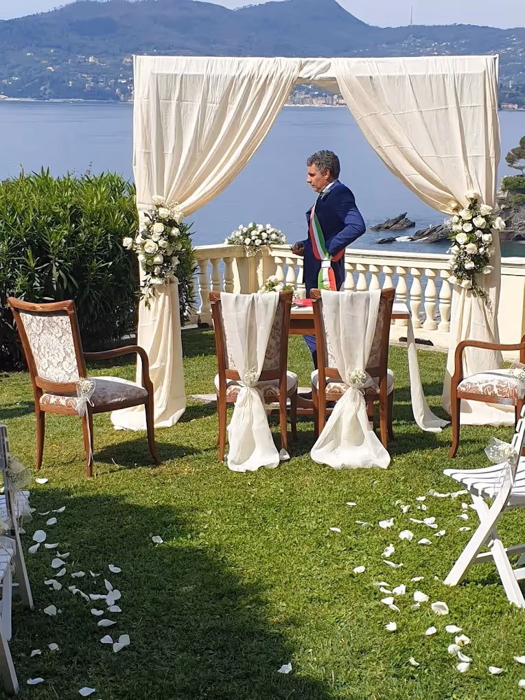Ślub w Ligurii. Giardino di Villa Vicini. Zdjęcie 5