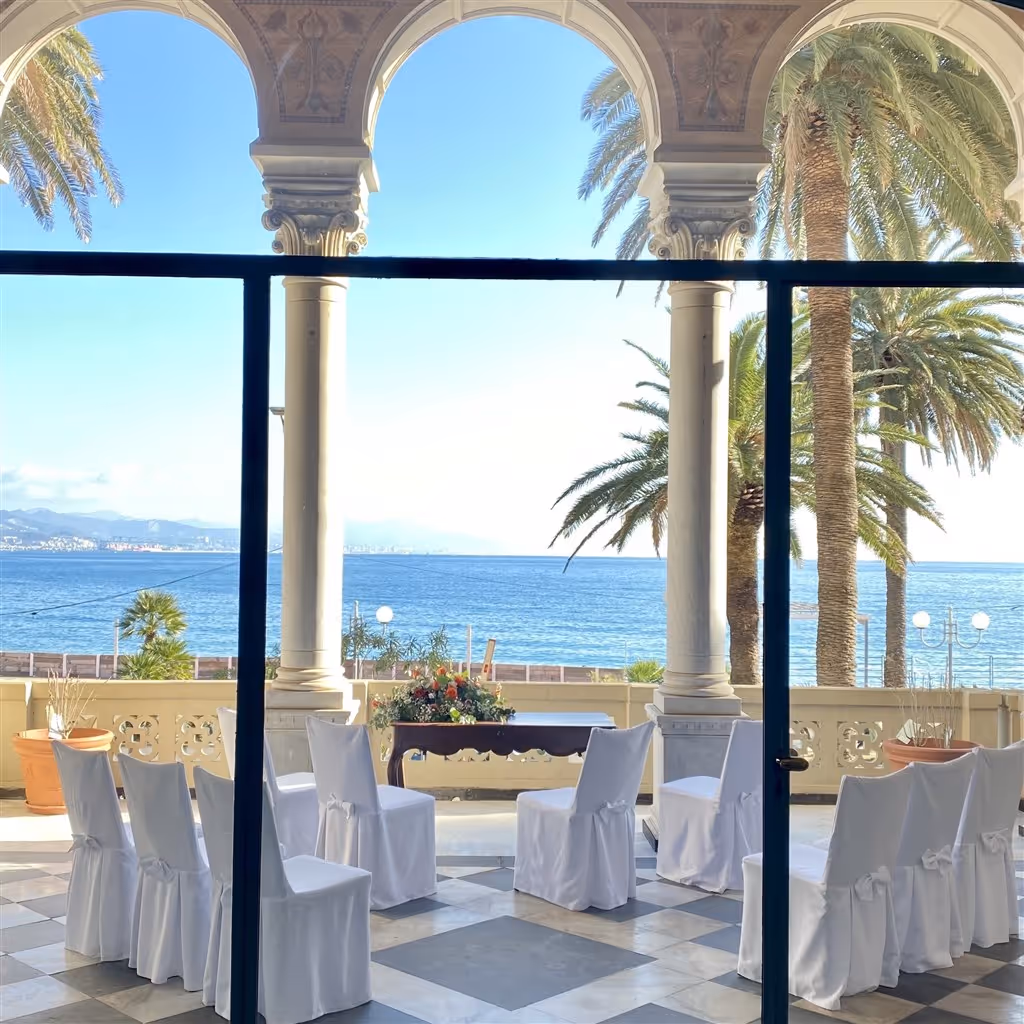Ślub w Ligurii. Grand Hotel Arenzano. Zdjęcie 1