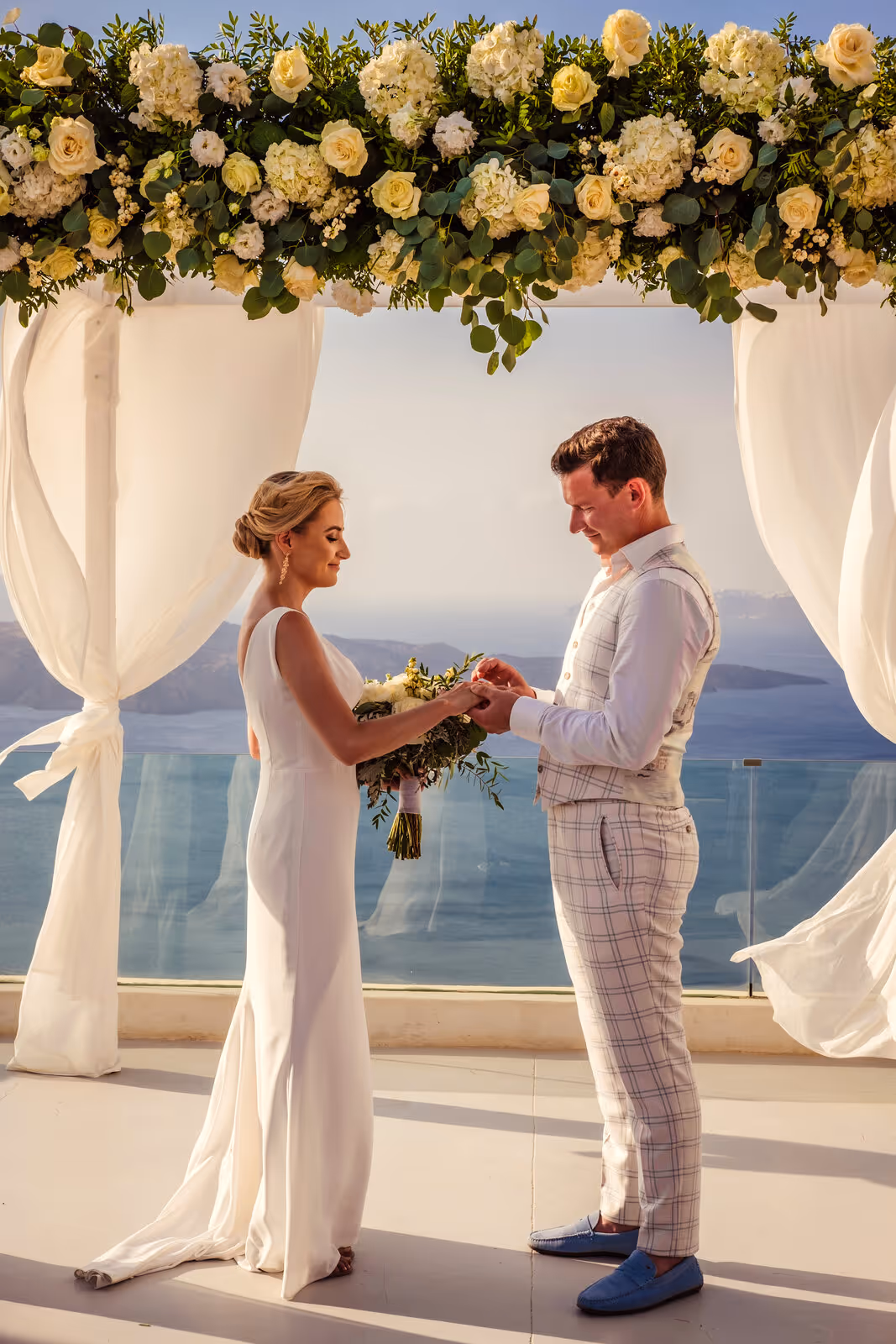 Ślub w Grecji. Santorini. Taras nr. 8. Zdjęcie nr. 15