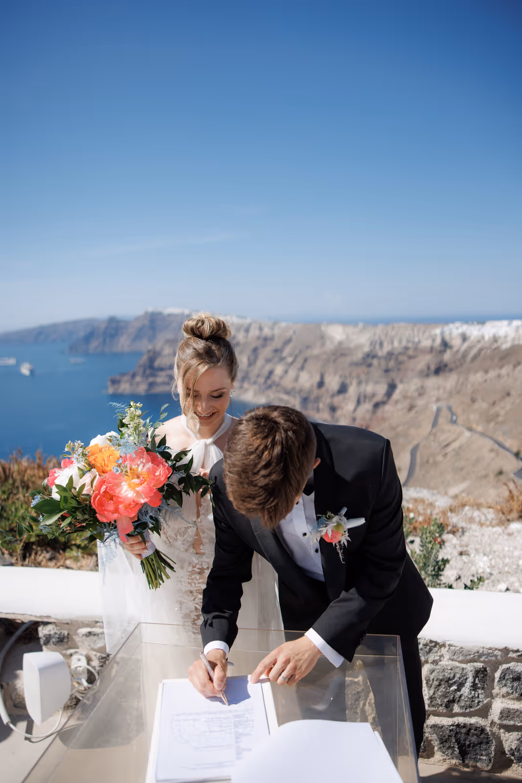 Ślub w Grecji. Santorini. Taras nr. 5. Zdjęcie nr. 31