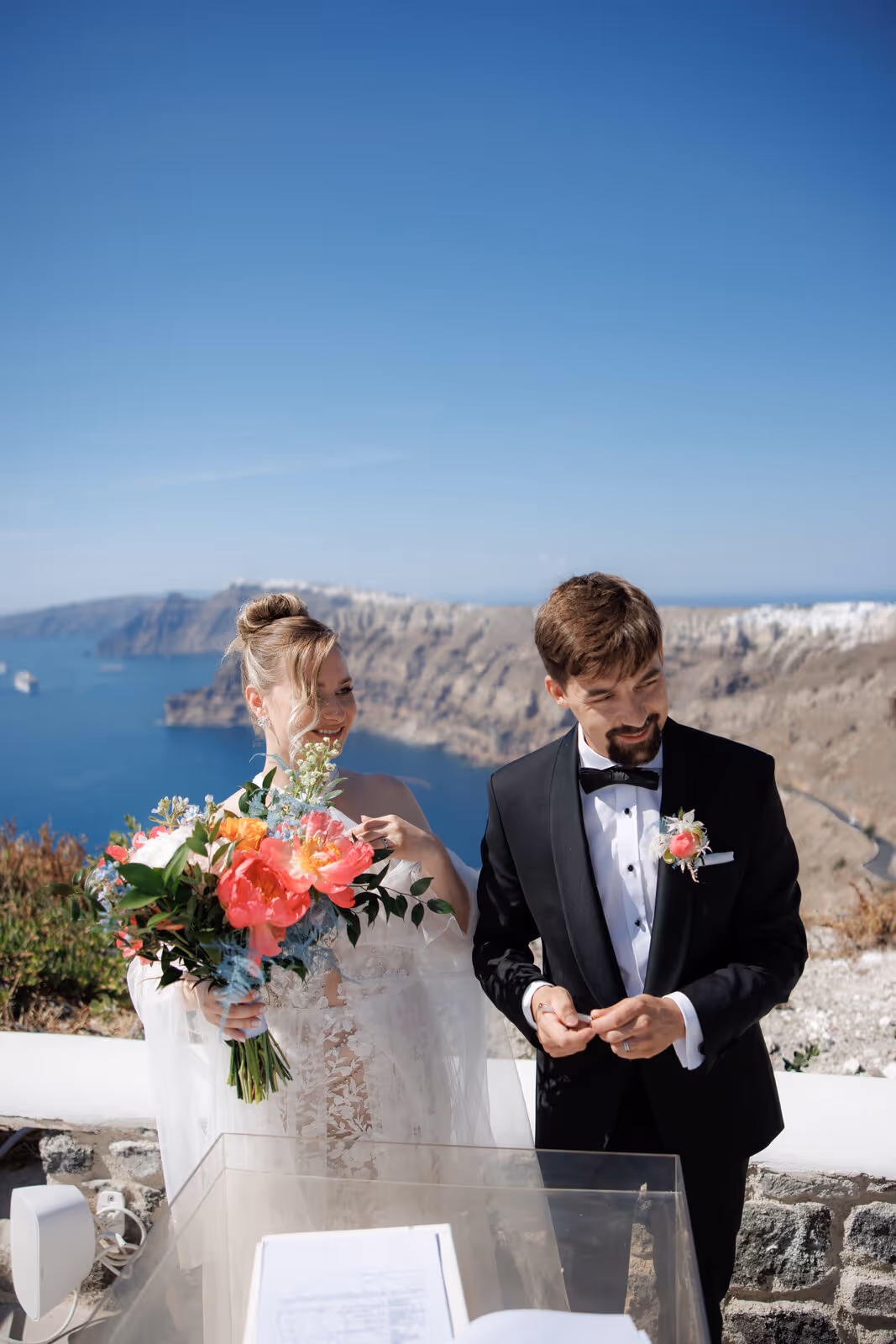 Ślub w Grecji. Santorini. Taras nr. 5. Zdjęcie nr. 32