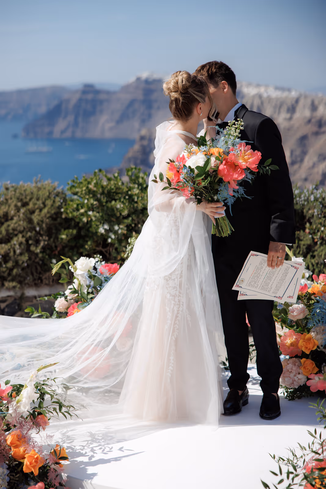 Ślub w Grecji. Santorini. Taras nr. 5. Zdjęcie nr. 34