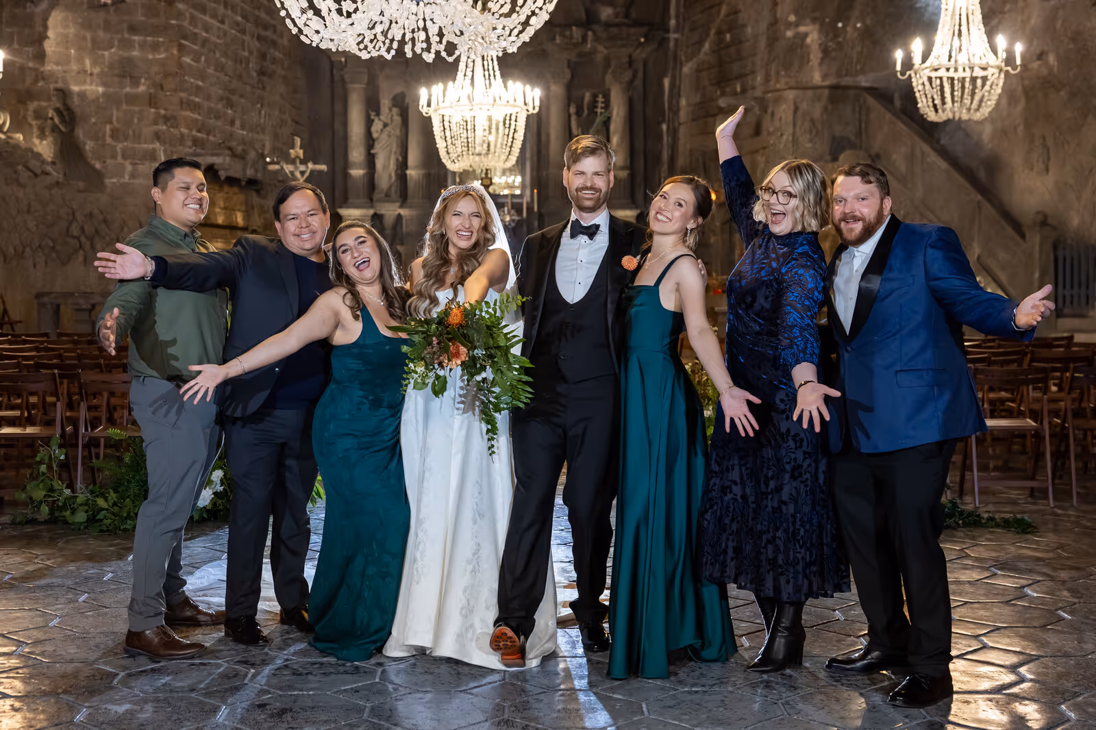 Ślub w Polsce. Kopalnia Soli w Wieliczce. Zdjęcie nr. 163
