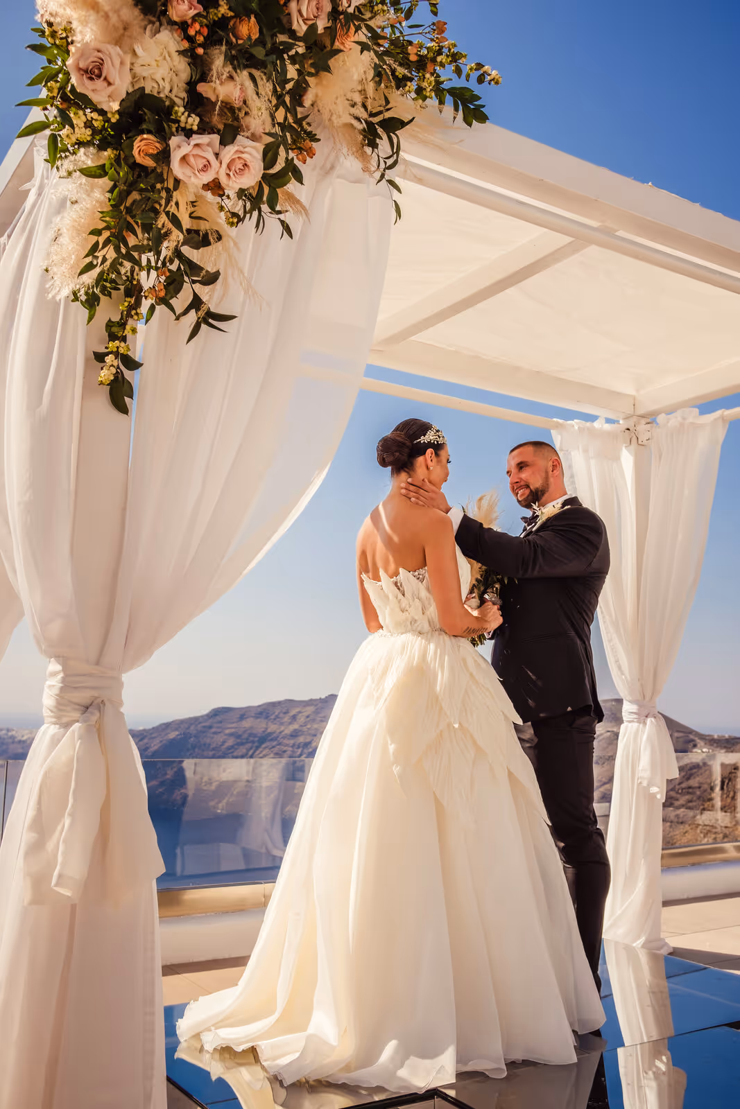 Ślub w Grecji. Santorini. Taras nr. 4. Zdjęcie nr. 23