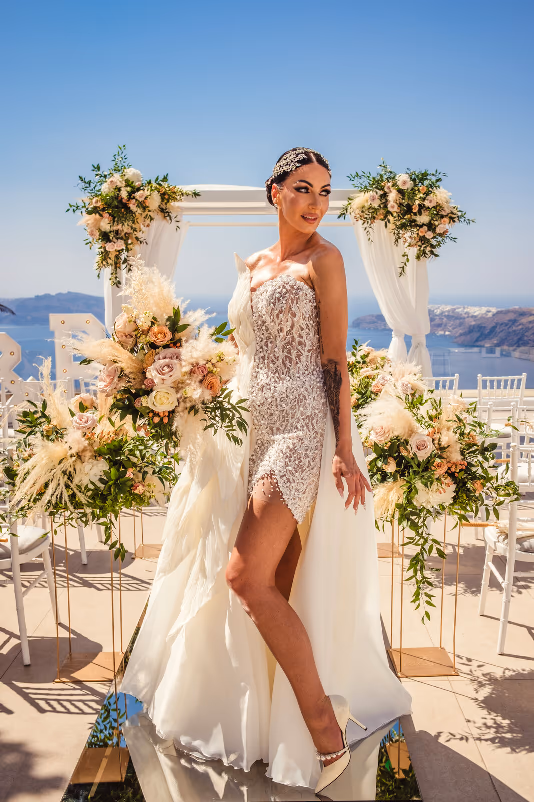 Ślub w Grecji. Santorini. Taras nr. 4. Zdjęcie nr. 9