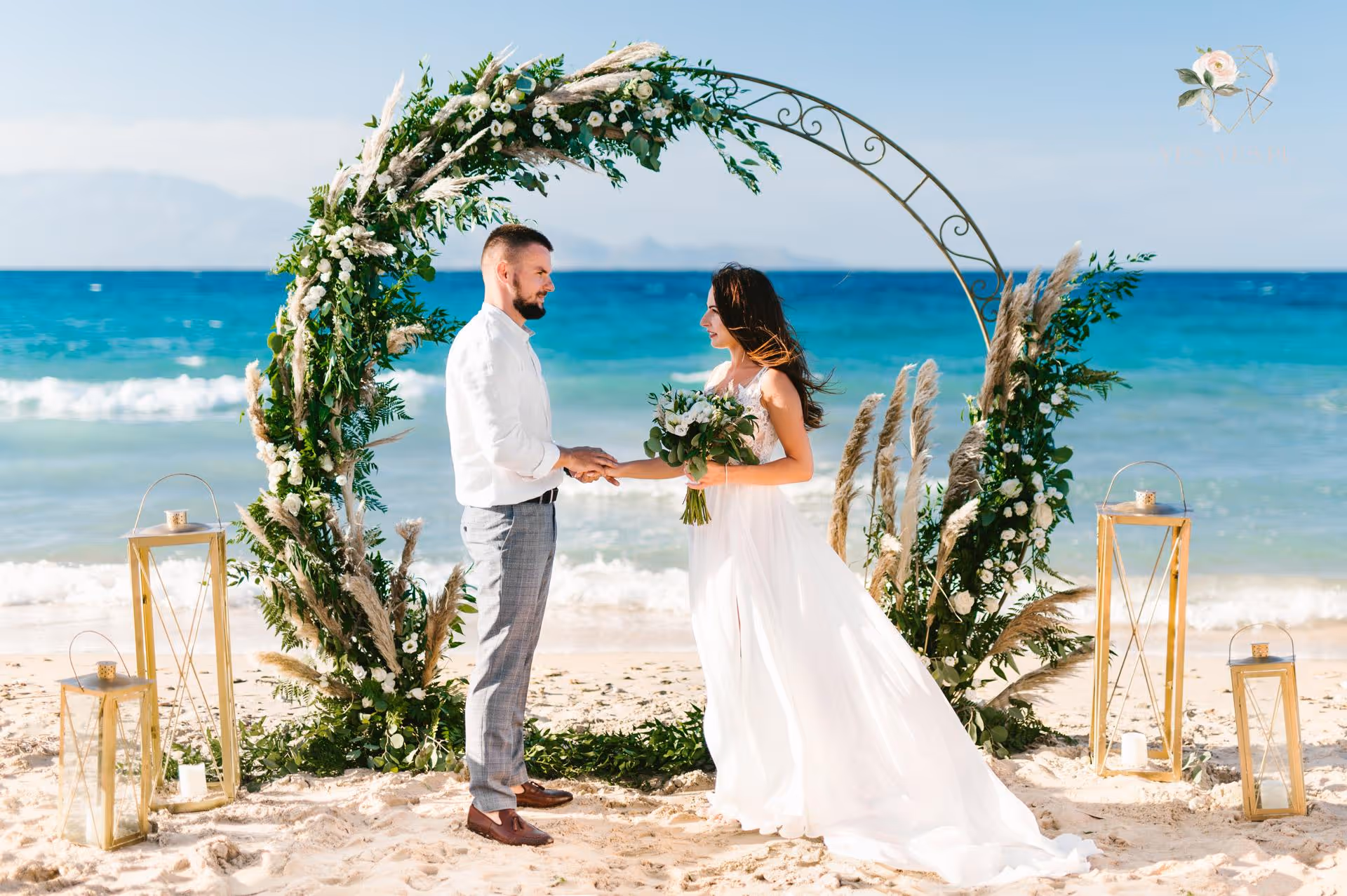 Ślub na Zakynthos. Piaszczysta plaża. Zdjęcie 2