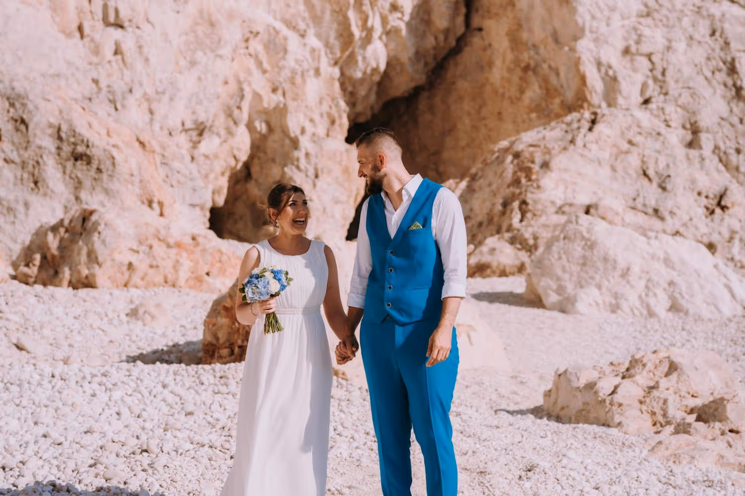 Ślub na Zakynthos. Plaża Zakochanych z rejsem statkiem. Zdjęcie 4