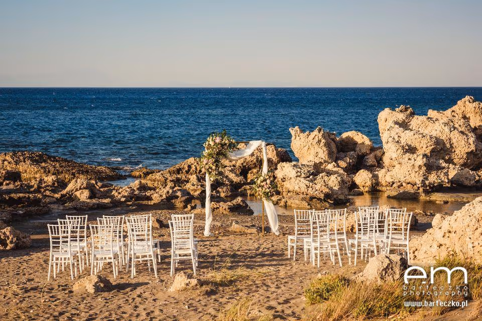 Ślub na Rodos. Piaszczysta plaża. Zdjęcie 18