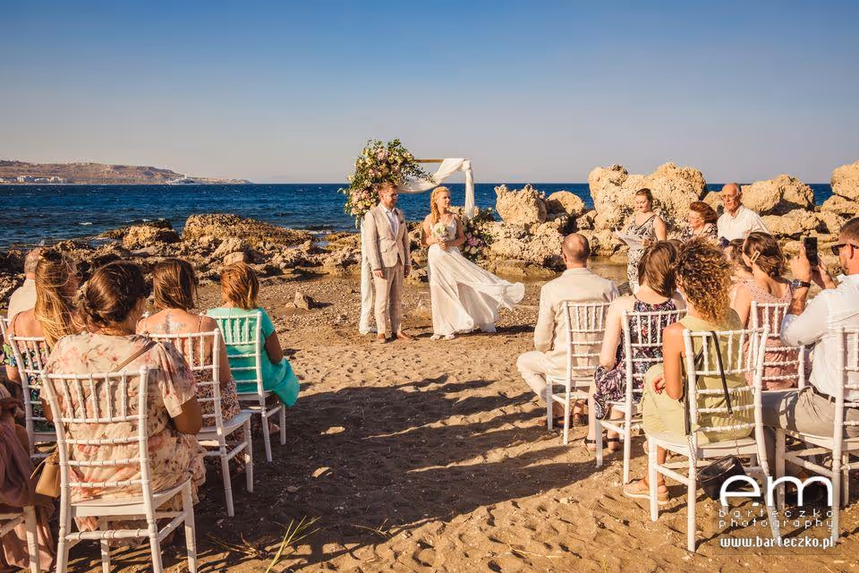 Ślub na Rodos. Piaszczysta plaża. Zdjęcie 19