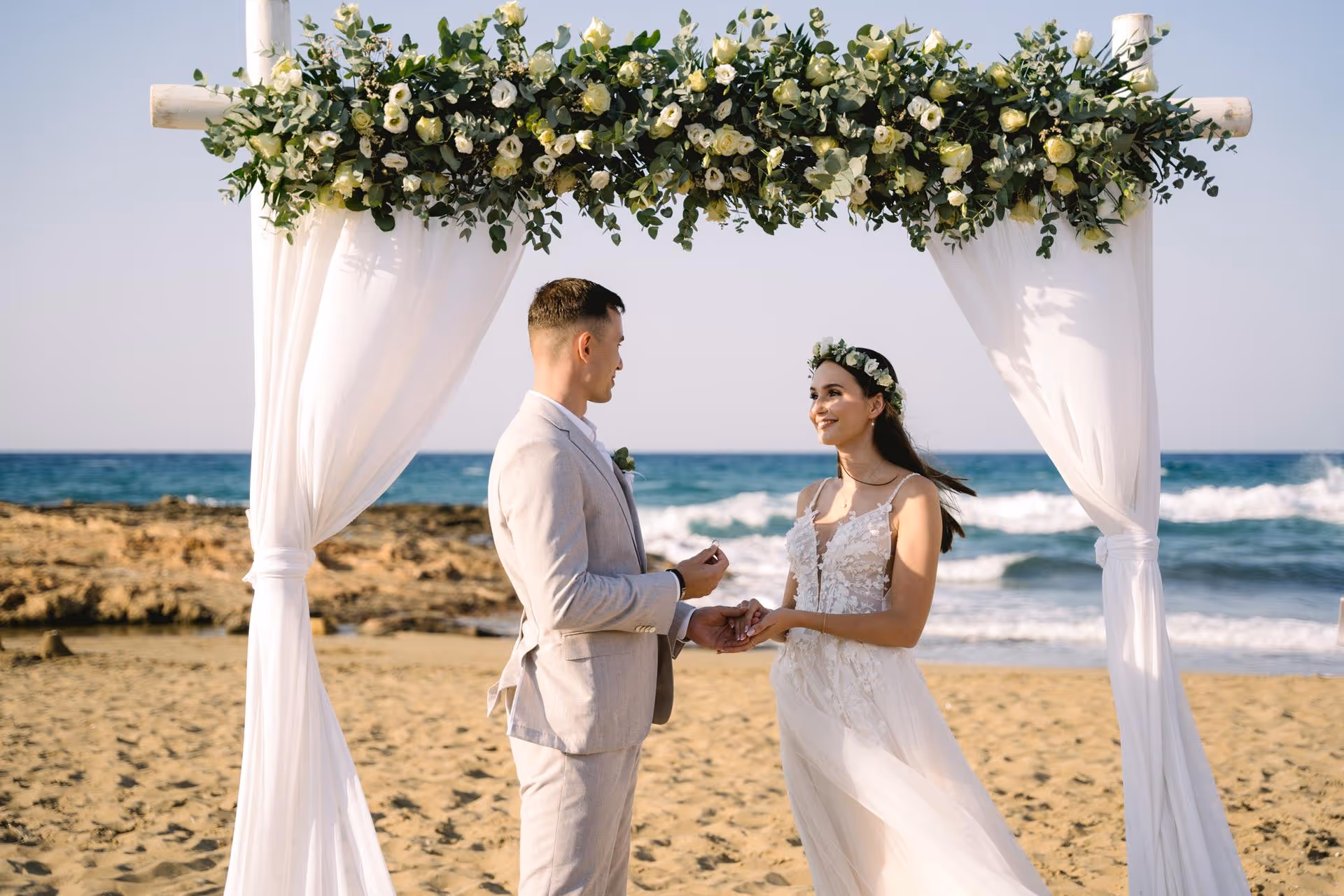 Ślub na Krecie. Piaszczysta plaża (Kreta wschodnia). Zdjęcie 18