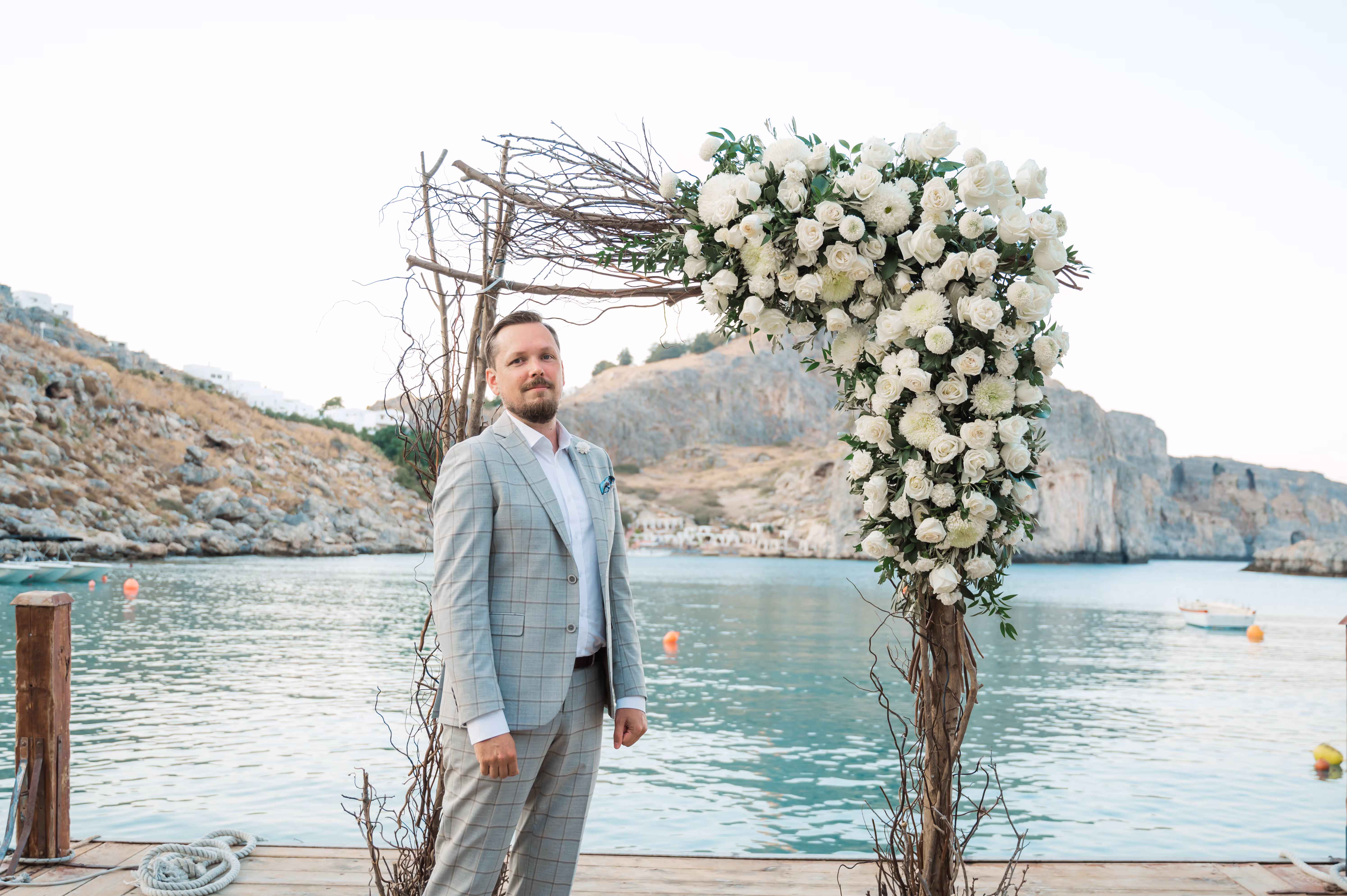 Ślub na Rodos. Taras widokow w Lindos. Zdjęcie 1