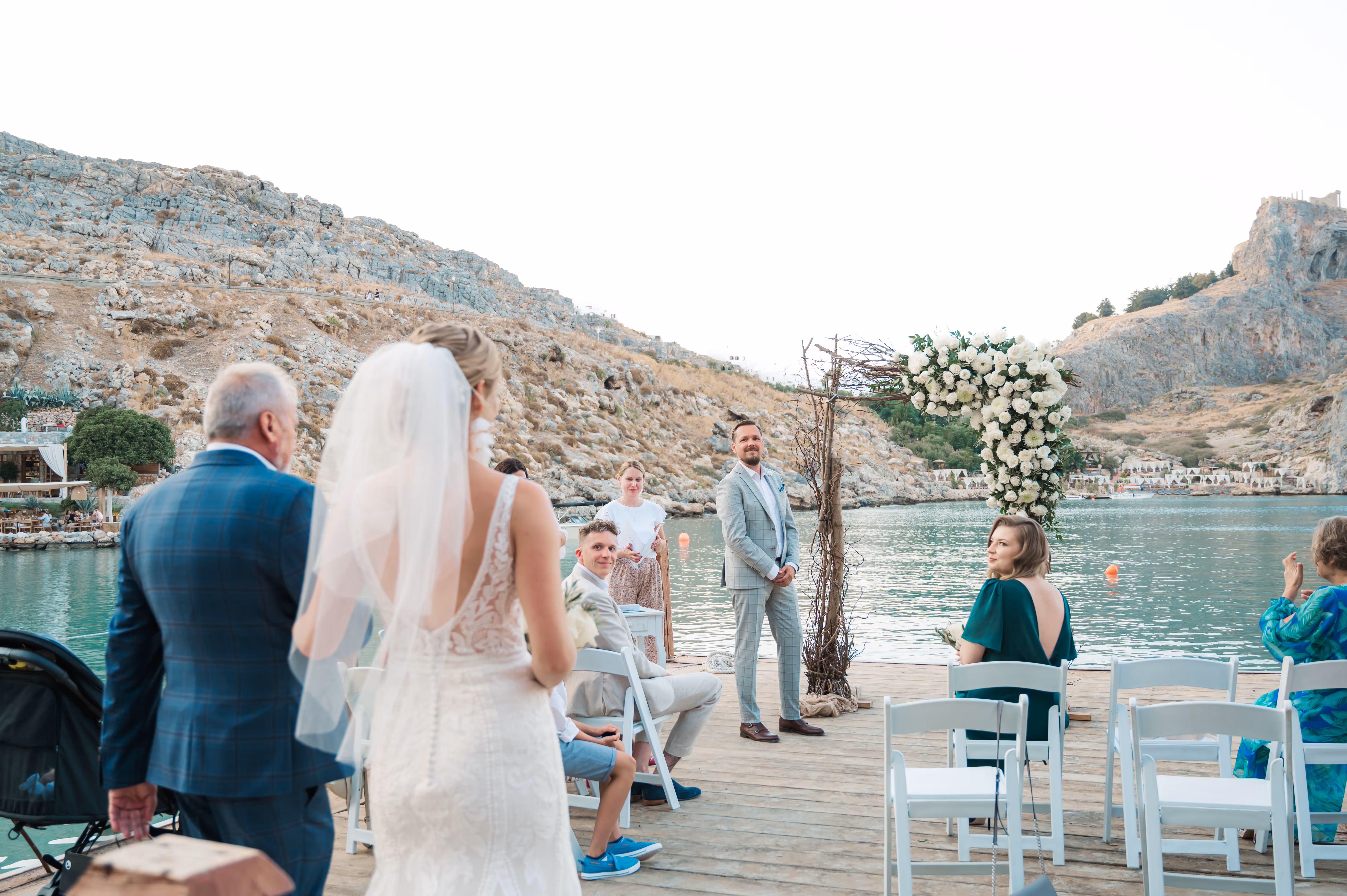 Ślub na Rodos. Taras widokow w Lindos. Zdjęcie 3