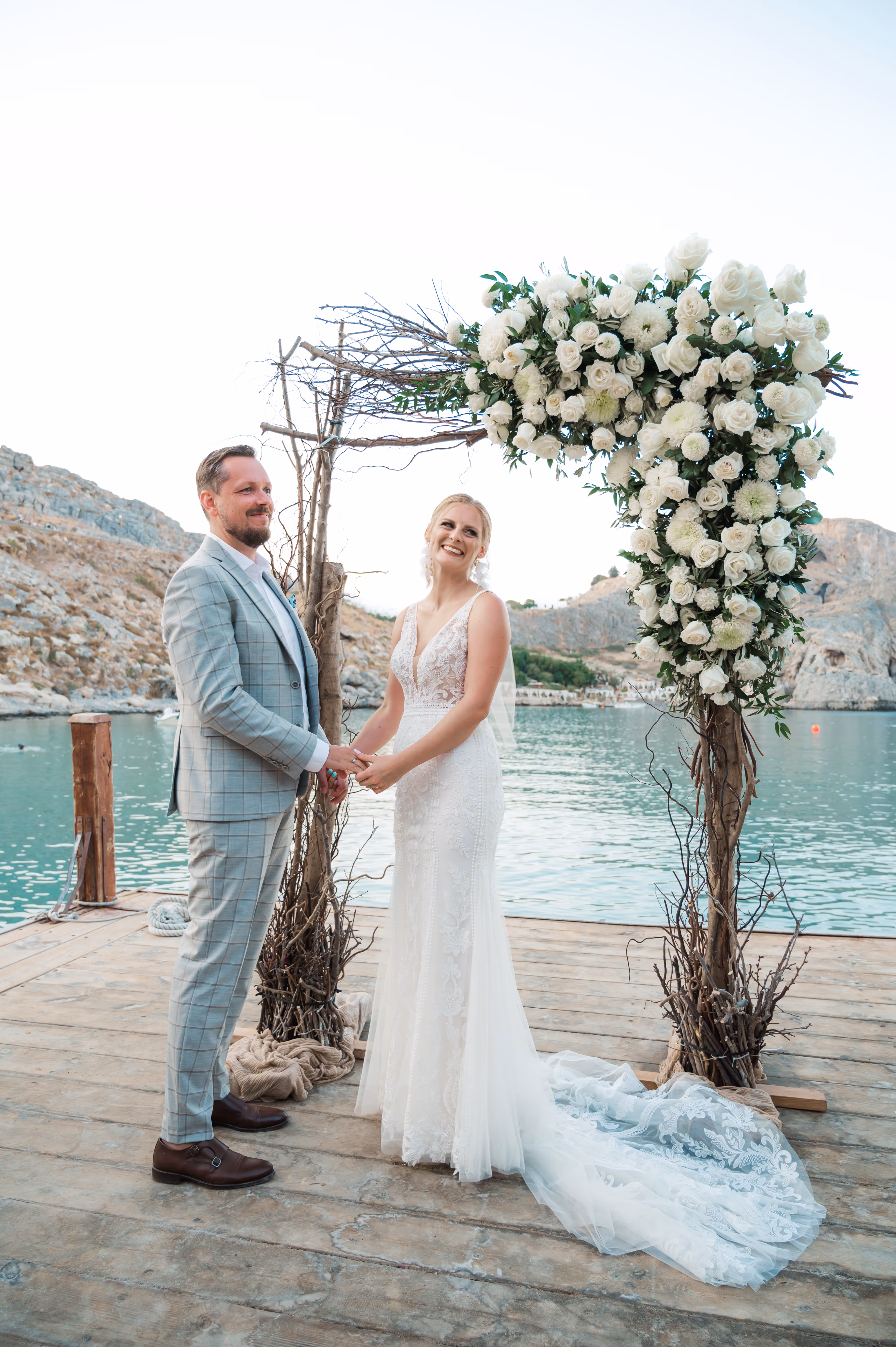 Ślub na Rodos. Taras widokow w Lindos. Zdjęcie 12