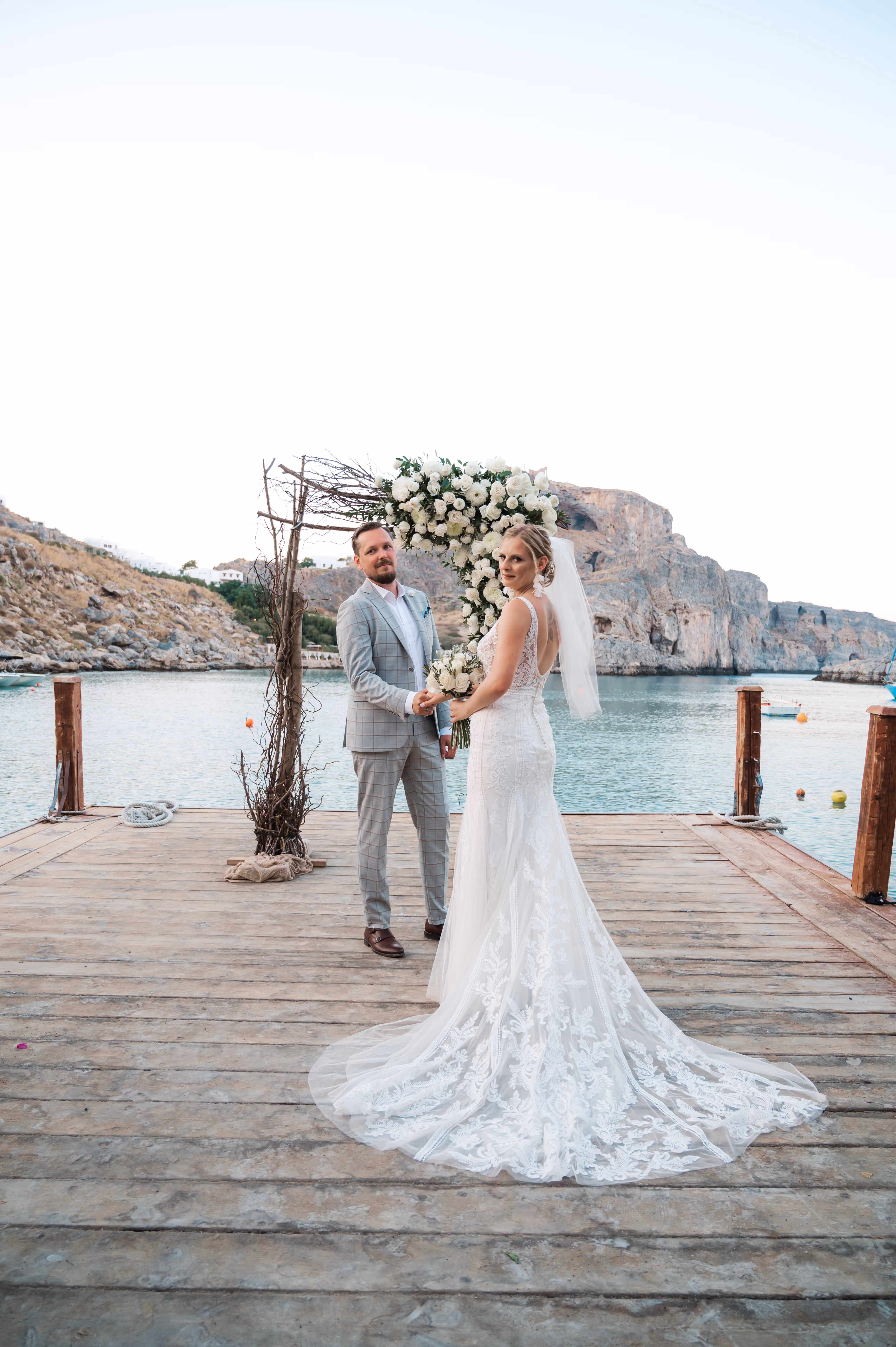 Ślub na Rodos. Taras widokow w Lindos. Zdjęcie 14