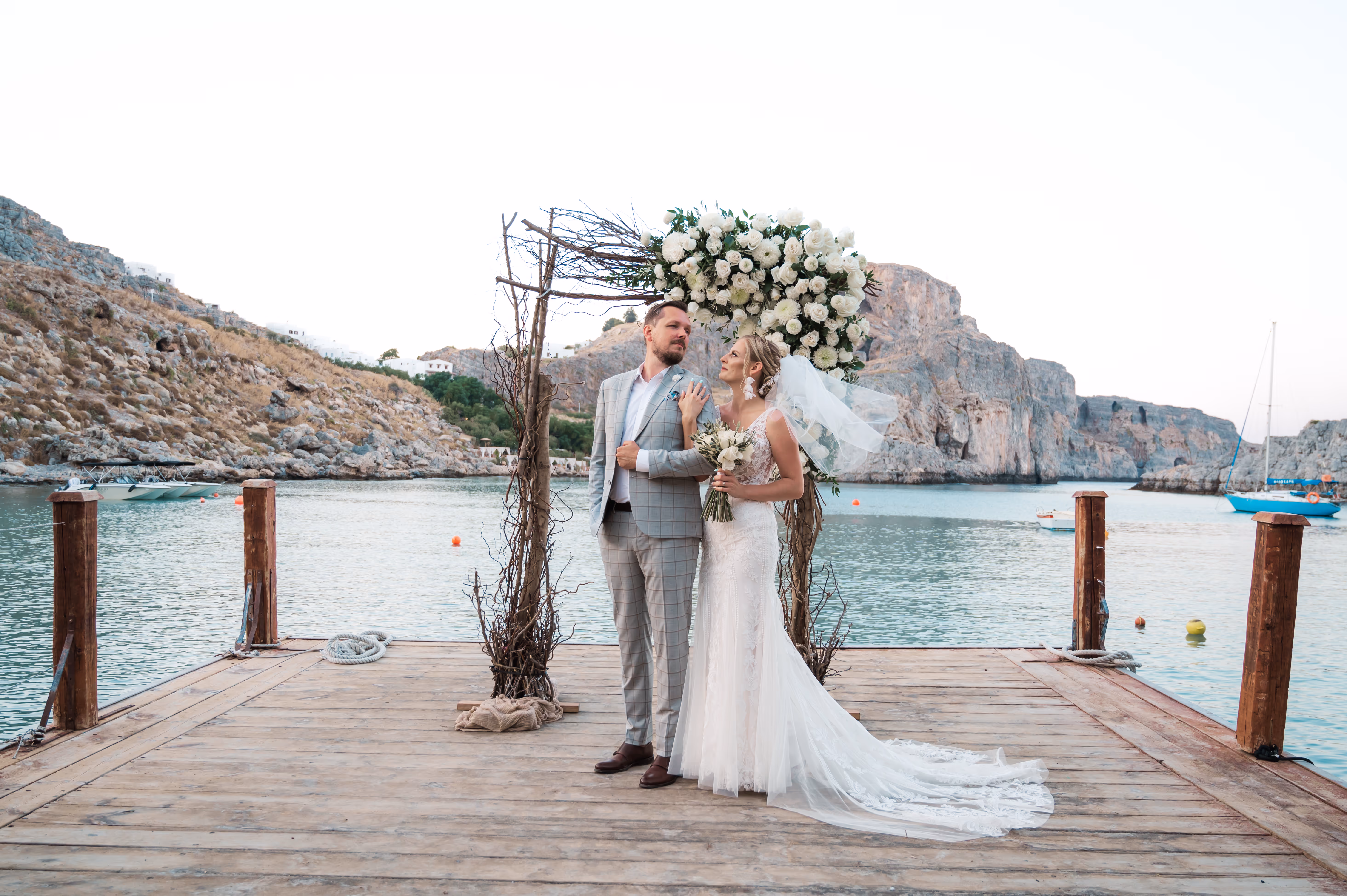 Ślub na Rodos. Taras widokow w Lindos. Zdjęcie 16