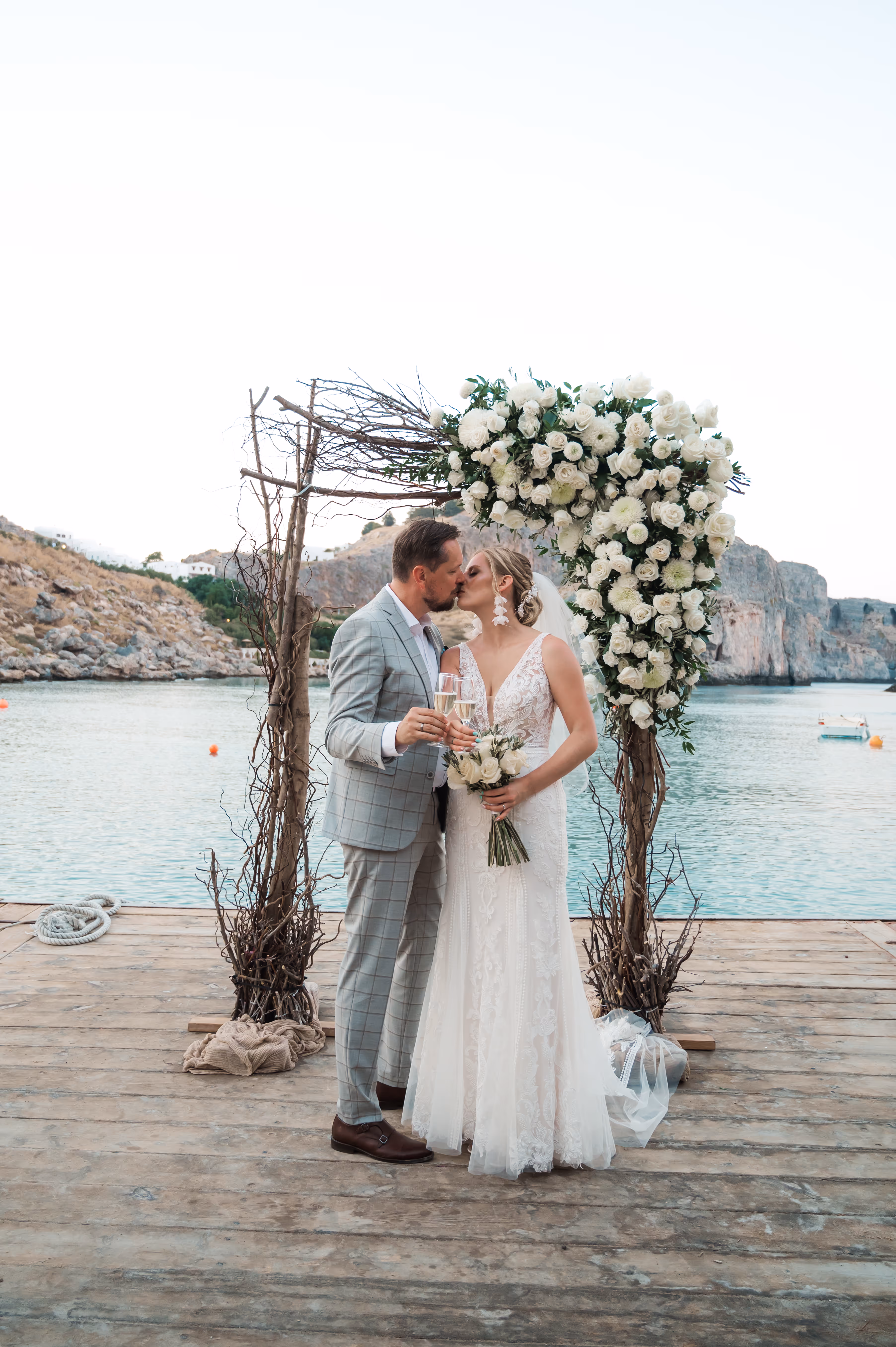 Ślub na Rodos. Taras widokow w Lindos. Zdjęcie 19