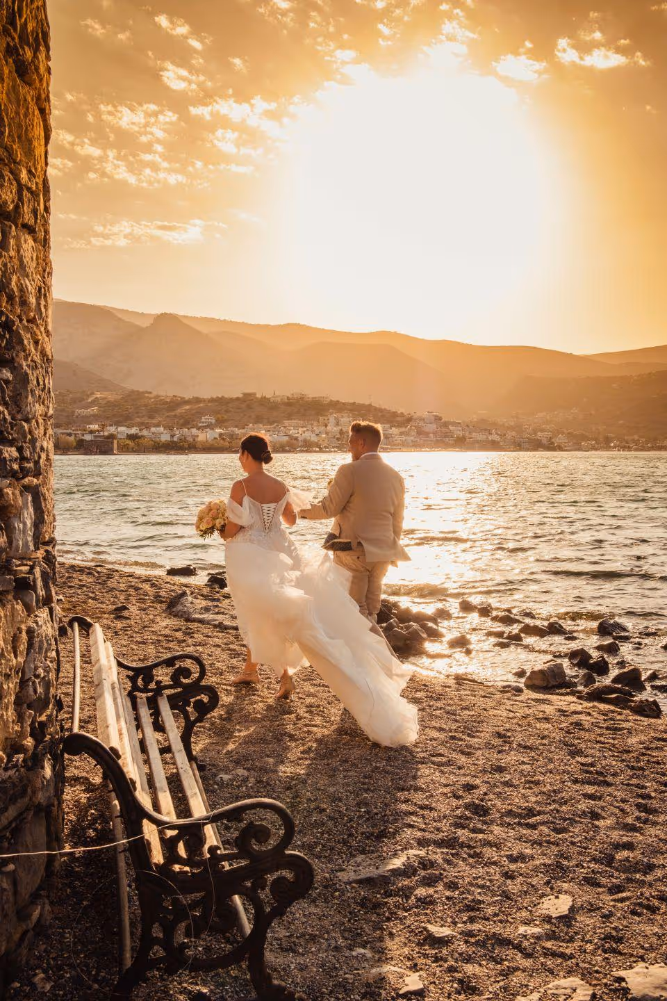 Ślub na Krecie. Plaża Elounda (Kreta wschodnia). Zdjęcie 5