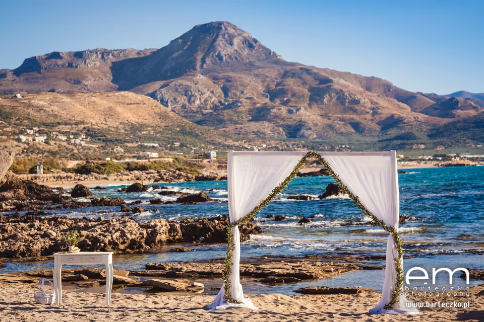 Ślub na Krecie. Piaszczysta plaża (Kreta zachodnia). Zdjęcie 5