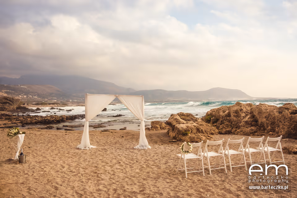 Ślub na Krecie. Piaszczysta plaża (Kreta zachodnia). Zdjęcie 10