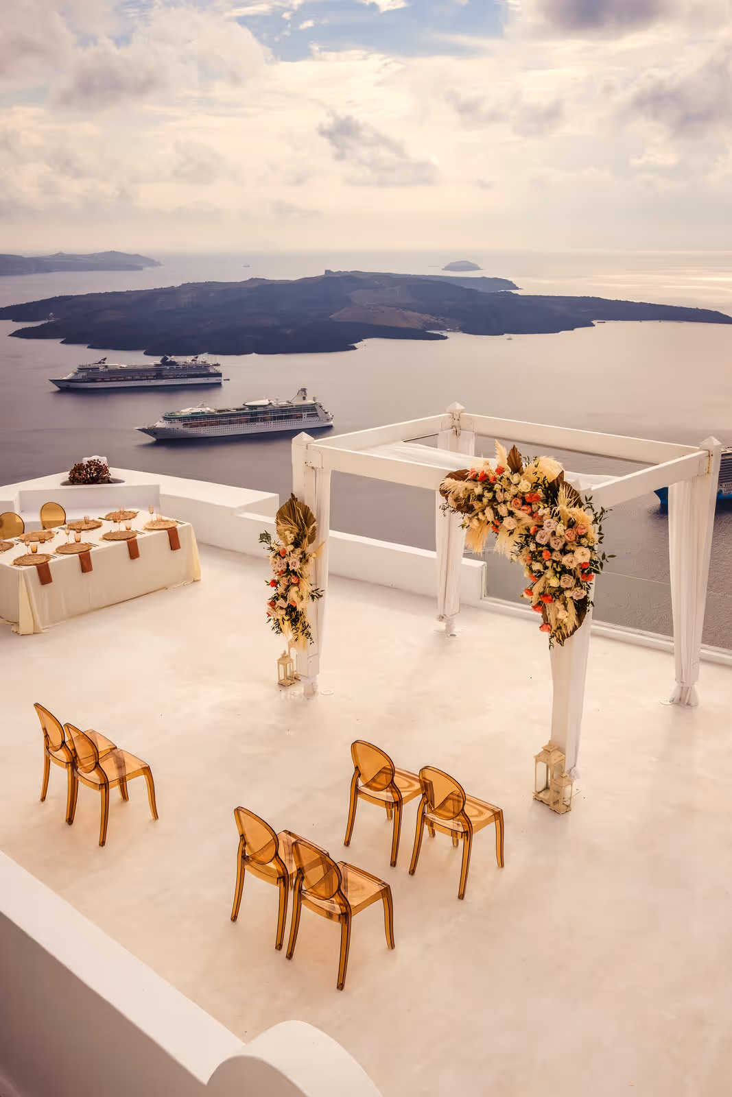 Ślub w Grecji. Santorini. Taras nr. 6. Zdjęcie nr. 1
