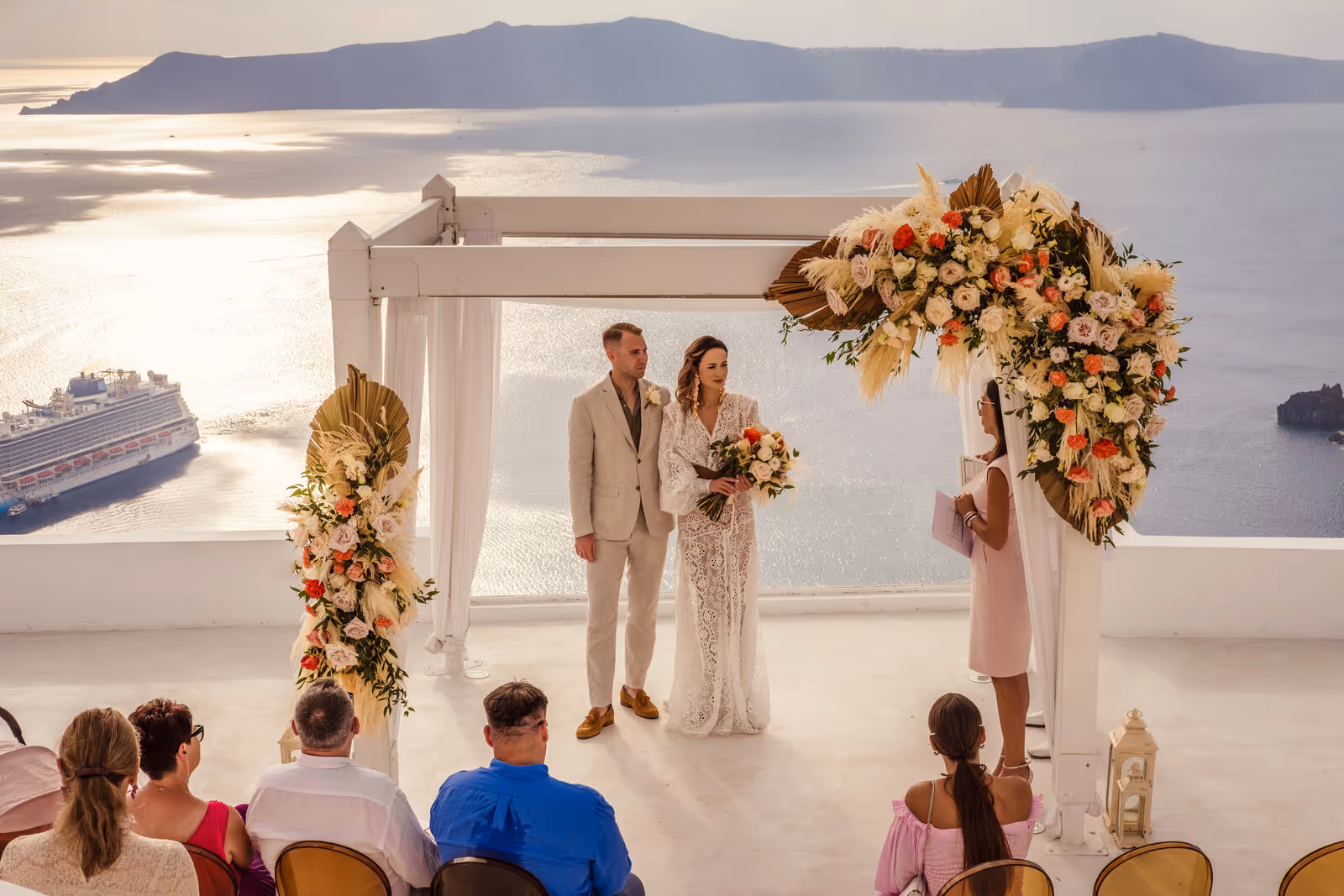 Ślub w Grecji. Santorini. Taras nr. 6. Zdjęcie nr. 8