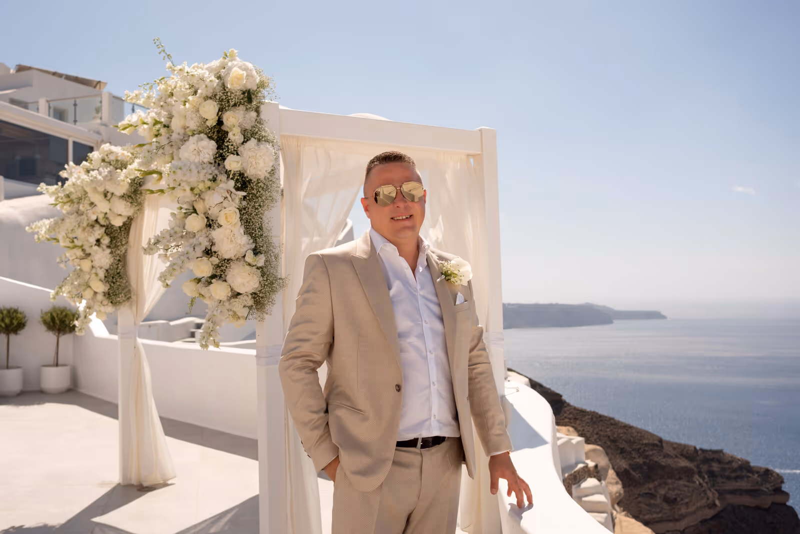 Ślub w Grecji. Santorini. Taras nr. 2. Zdjęcie nr. 24
