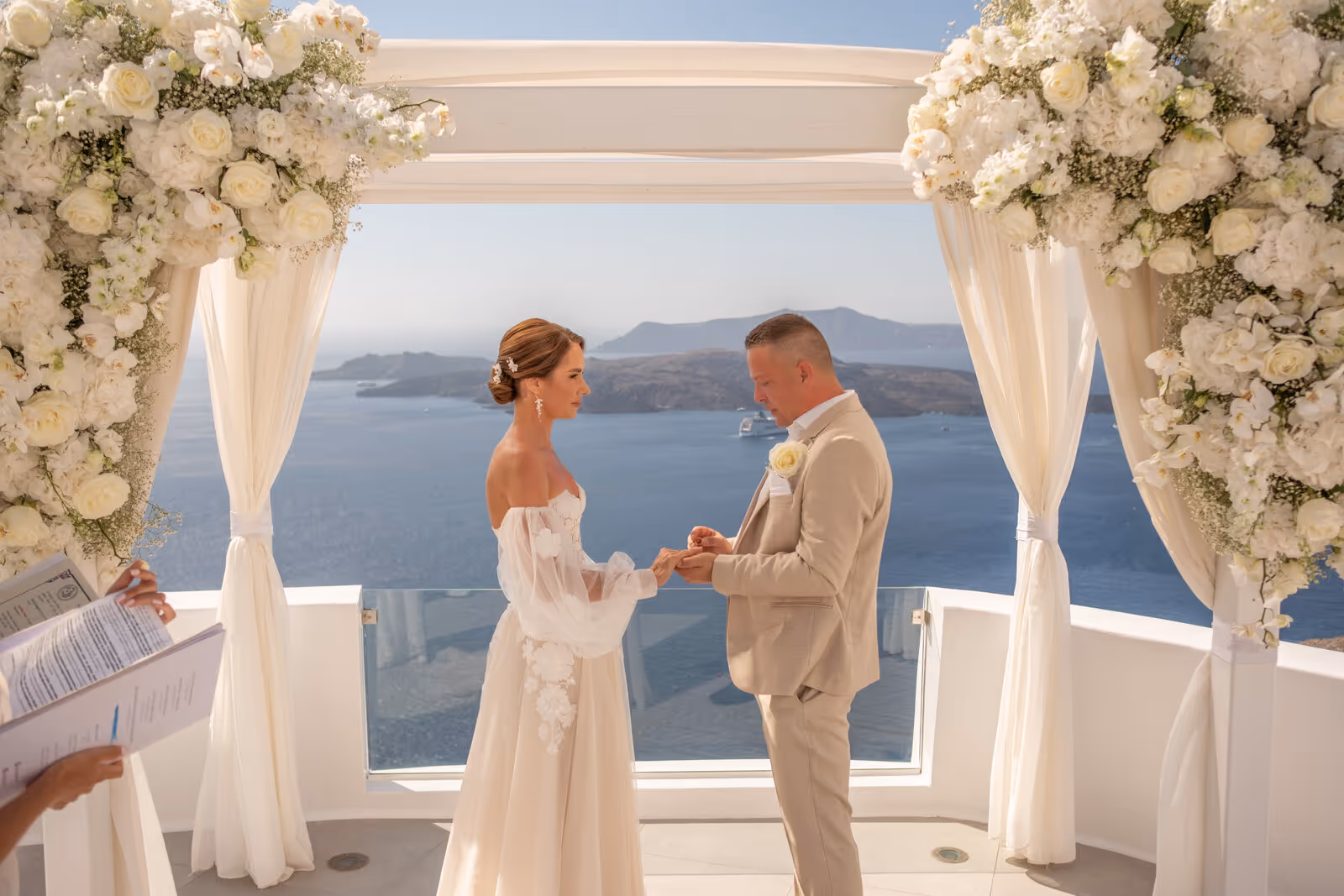 Ślub w Grecji. Santorini. Taras nr. 2. Zdjęcie nr. 44