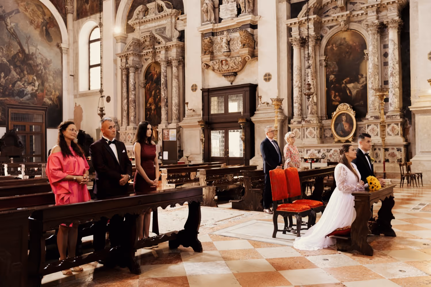 Ślub w Wenecji. Chiesa Parrocchiale di San Moisè. Zdjęcie 6