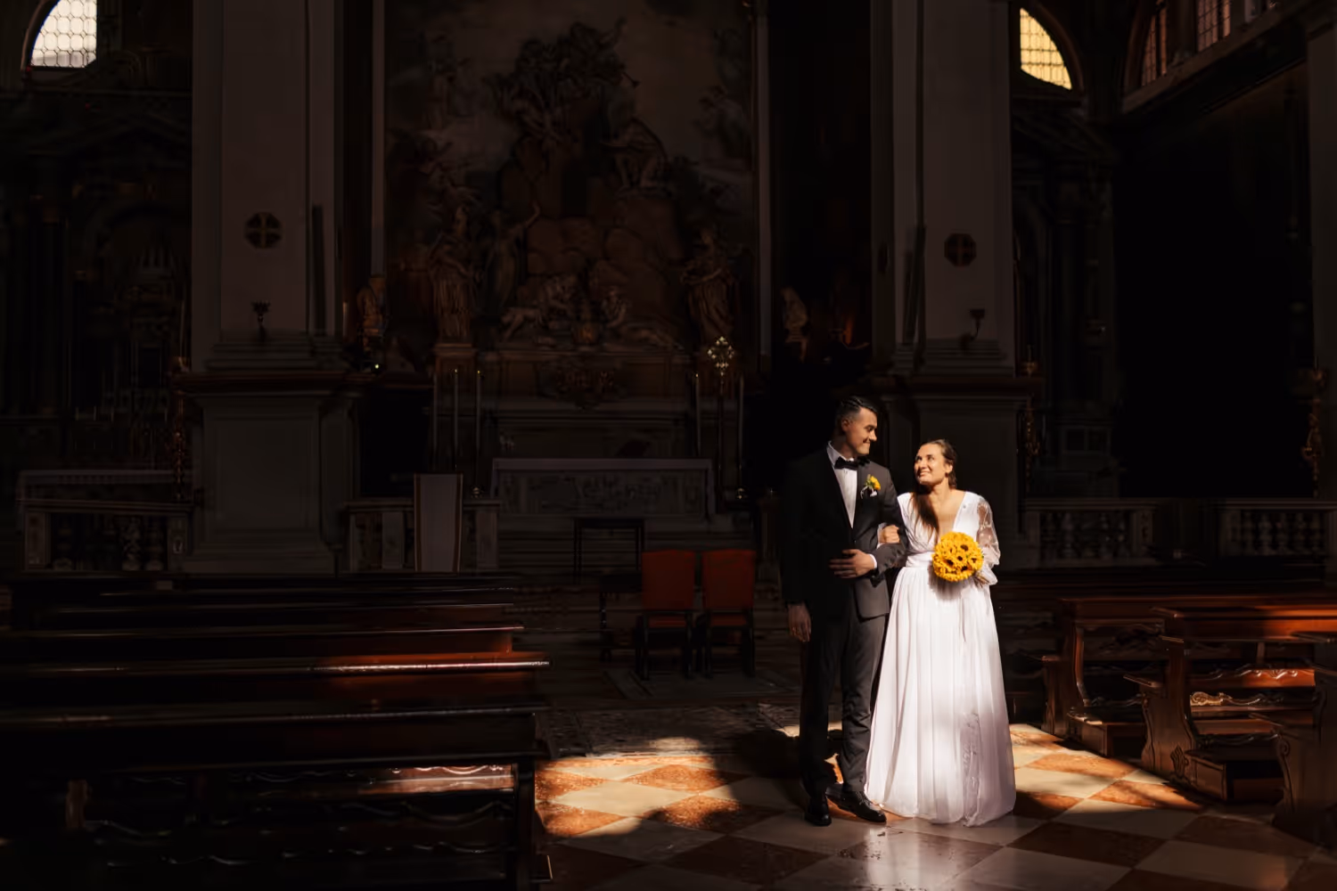 Ślub w Wenecji. Chiesa Parrocchiale di San Moisè. Zdjęcie 7