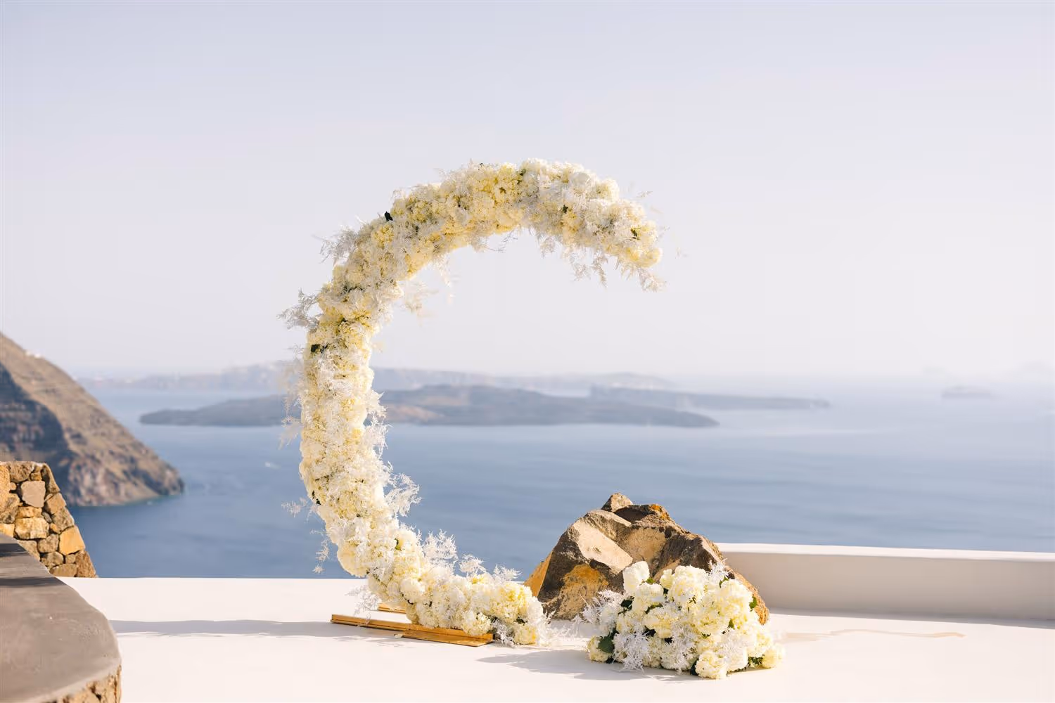 Ślub na Santorini. Villa z widokiem na morze. Zdjęcie 2