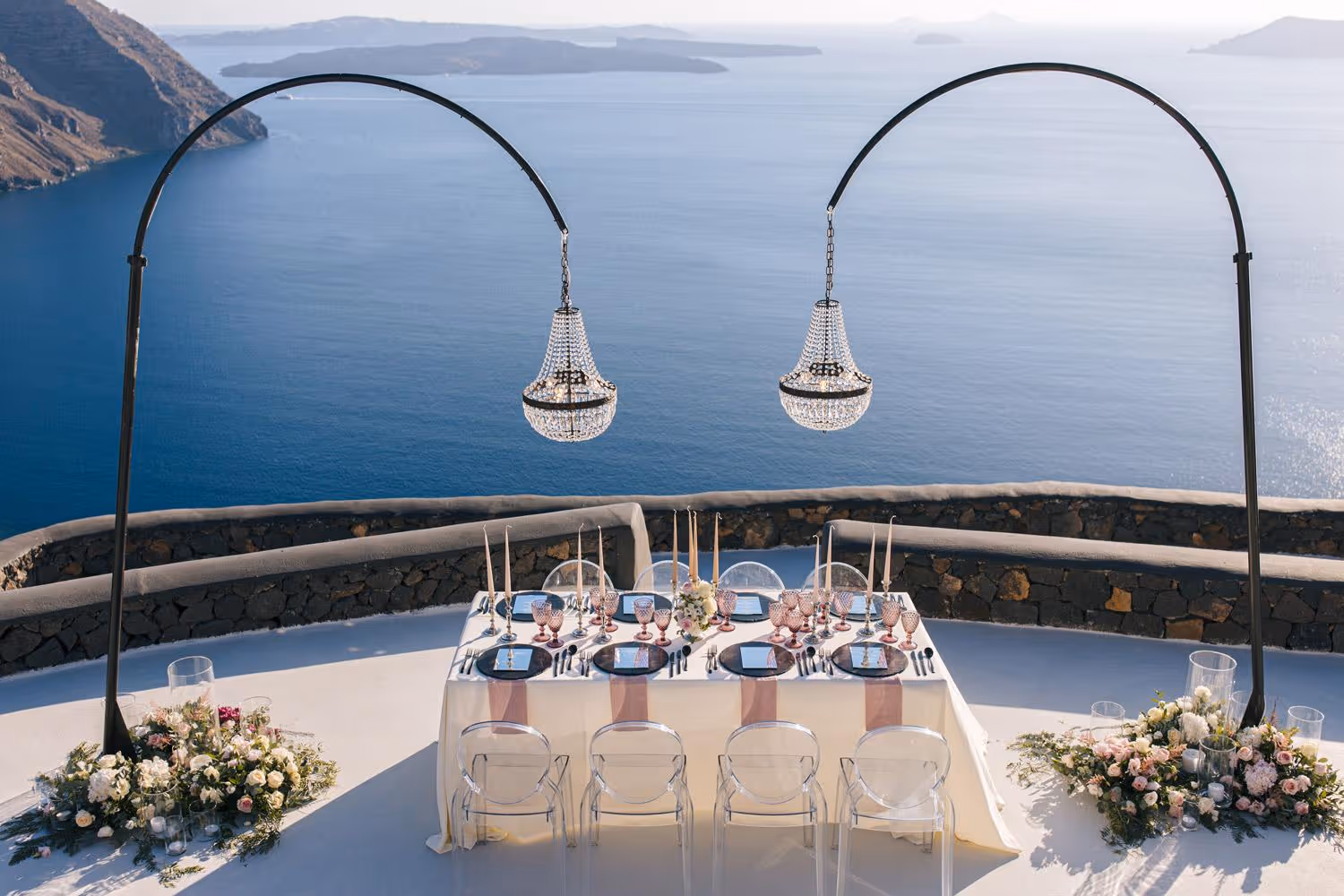 Ślub na Santorini. Villa z widokiem na morze. Zdjęcie 5