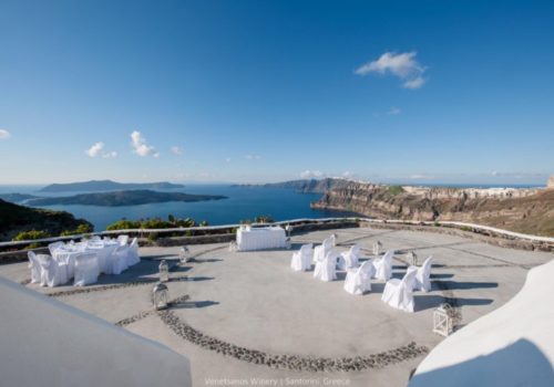 Venetsanos Winery in Santorini, wedding Venue Venetsanos Winery in Santorini is a new wedding Venue with great view of Santorini.
